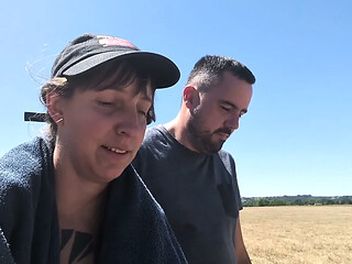 Couple fucks in the sunflower field