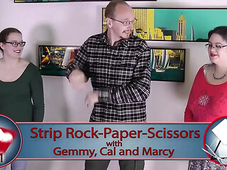 Amateur girlfriend strips after losing Rock Paper Scissors game