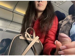Katty West In Risky Public Jerking Off On A Plane Full Of People - Public Dick Flashing