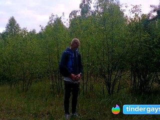 Outdoor Twink Peeing in the Woods