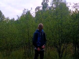 Outdoor Twink Peeing in the Woods