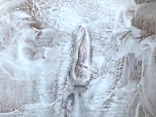 Shaving a Hairy Pussy with Shaving Foam! Close-up!