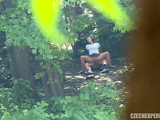 Czech experiment 12: guy cums on a horny adult student in the street