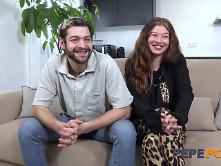 Lovely young couple makes their porn debut with CREAMPIE! Cloe and Michel