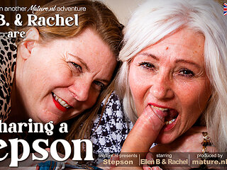 An Old And Young Threesome Between Cougar Ellen B, Curvy Mature Rachel And Her Stepson