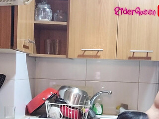 Videos for Fans: a Masked Young Man Fucks Me in the Kitchen