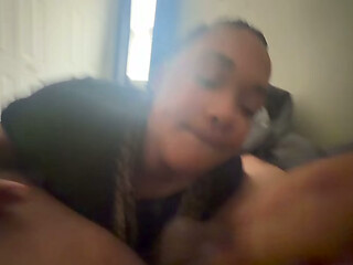My Hot Light Skin Girlfriend Sucks The Nut Out Of Me POV Clip