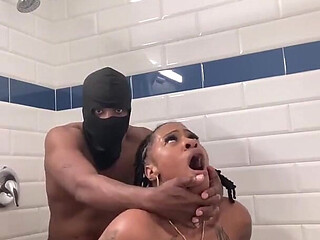 Big Titty Big Booty Sex Goddess Gets Fuck Hard in Shower!
