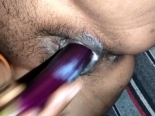 Masturbating with Eggplant