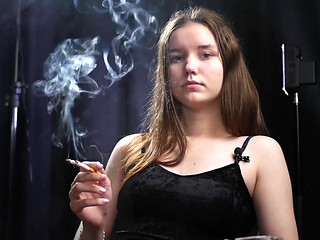 Sexy Studio Smoke Mood Elegant Brunette Vibes