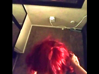 Redhead tinder  slut gets facial and swallows