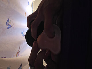 Stuffing my tight ass almost got all three to fit i miss my old place