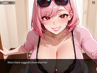 Playing game, bold, hentai lesbian