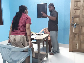 Desi indian 18 years old school girl sex with her teacher in class room, when teacher is studying, Desi Indian girl xxx video
