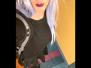 Crossdresser in Hotel Ready for Sex