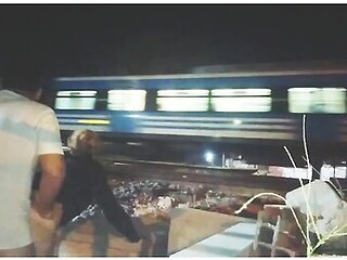 Girl Asks For Sex In Public On Train Tracks The Passengers And People Watch Us Fuck Truck And Car