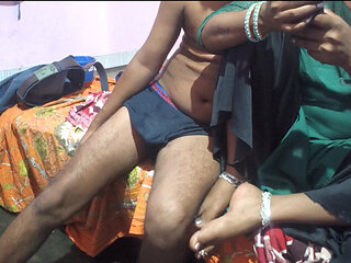 best Threesome Sex 2025 :-Rahul fucked his sister-in-law and wife by sucking their dick while they were cleaning the house