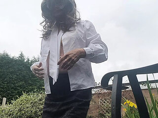 Blouse and skirt outdoor