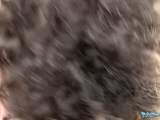 Public Agent Spanish shaven pussy fucked outdoors in public