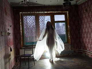 Ghost in a-maj in abandoned House