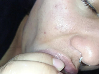 Amateur wife returns with extreme wet deepthroat blowjob
