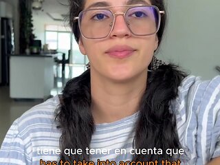 Latina teen seduces her math tutor instead of studying POV