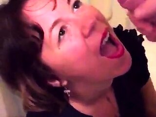 Mature amateur wife homemade blowjob with cumshot