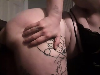 BBW slut worships big black cock and gets pounded doggystyle