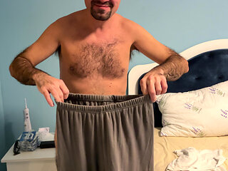 After the Shower - Putting On My Briefs Before Bed