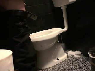 Amateur Straight Boy Caught Peeing in a Bar Restroom