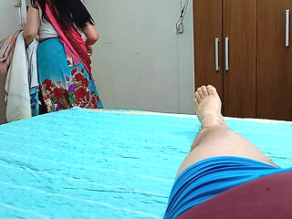 Indian stepmother enters her stepson's room and they end up having wild sex