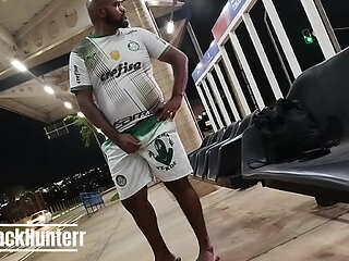 Excited While Waiting for Bus