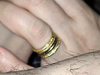 Step mom hand slip into step son big dick without shame