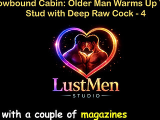 English Audio Gay Sex Story - Snowbound Cabin Older Man Warms up Young Stud with Deep Raw Cock - Part 4