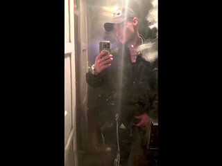 Kinkysirius in Chav Scally Outfit in the Most Dirty Train Toilet