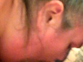 Big beautiful woman gives deepthroat blowjob
