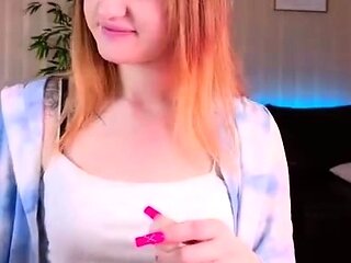 Amateur cougar MILF with small boobs is jerking cock