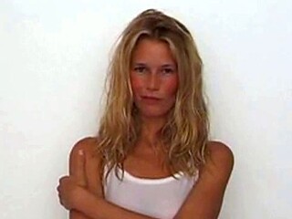 Claudia Schiffer's See-Through Shirt Exposes Her Nipples
