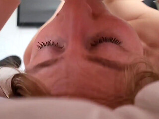 Smoking Hot Blonde Worships His Rock Hard Cock - POV + Creampie