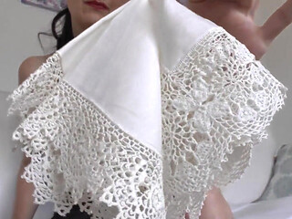 We Smell White Antique Cloth Handkerchiefs - Lady Victoria Valente