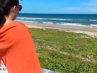 Nude beach. Watching at a public beach 318