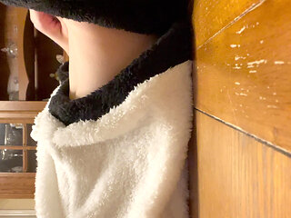 Twink in cute onesie jerking off