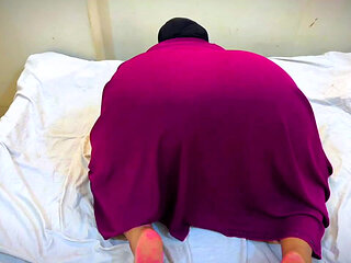 Arabian Hijab Girl Inserts Toy Into Chubby Big Ass Hole, Pleasure