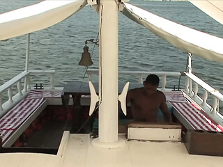 Sweet latina babe gets anal sex on boat