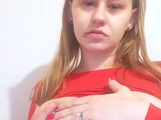 Big boob brunette masturbates on webcam