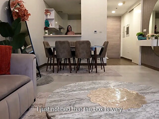 Lonely Ex-stepmom Orders Pizza and Ends up Fucking the Delivery Guy