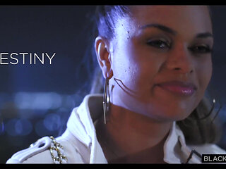 Blackedraw Petite Destiny Takes on Dwayne's Double-xl Cock