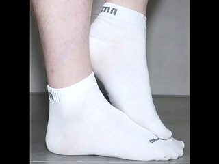 White Puma Ankle Socks PHOTOSET