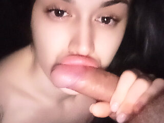 She's playing pranks at home