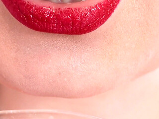 JOI video. FemDom POV. Saliva and humiliatrix: you suck strap-on (by Arya Grander)
